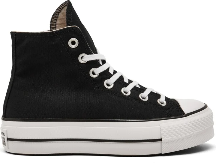Converse Women's Chuck Taylor All Star Lift Platform High Top Casual Sneakers from Finish Line - Black, White - Image 2