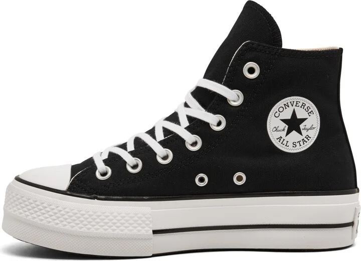 Converse Women's Chuck Taylor All Star Lift Platform High Top Casual Sneakers from Finish Line - Black, White - Image 3