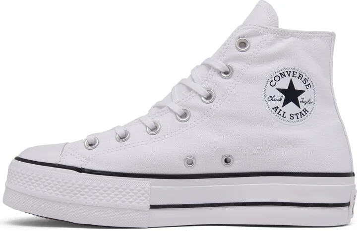 Converse Women's Chuck Taylor All Star Lift Platform High Top Casual Sneakers from Finish Line - Black, White - Image 8