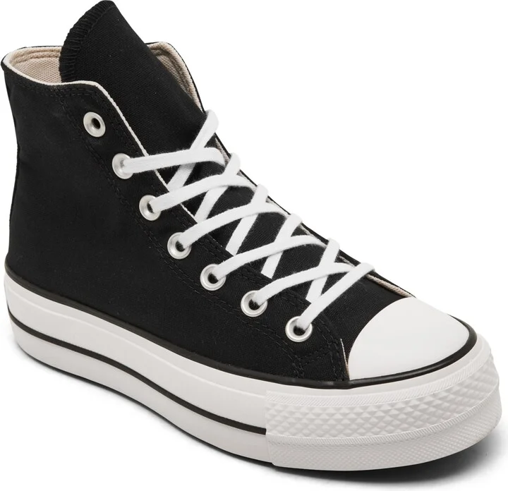 Converse Women's Chuck Taylor All Star Lift Platform High Top Casual Sneakers from Finish Line - Black, White