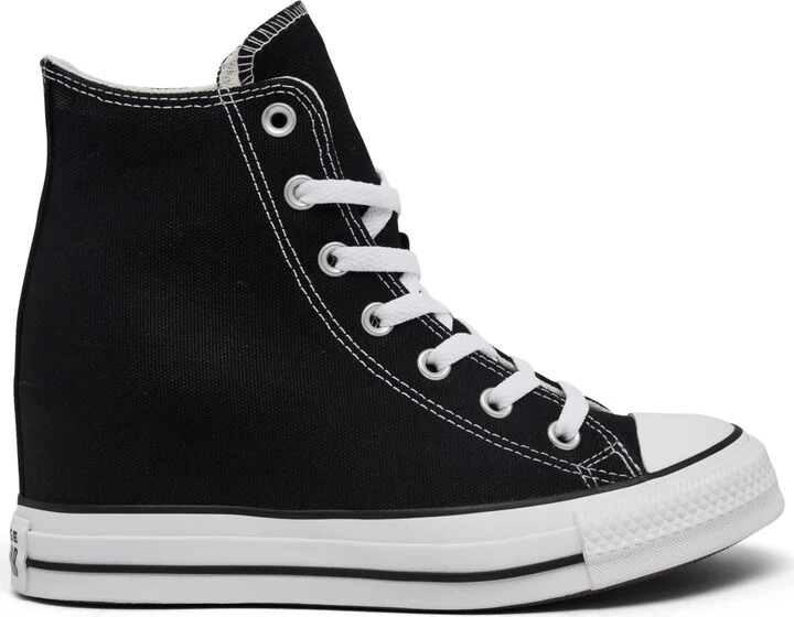 Converse Women's Chuck Taylor All Star Wedge Platform Casual Sneakers from Finish Line - White, Red, Navy - Image 7