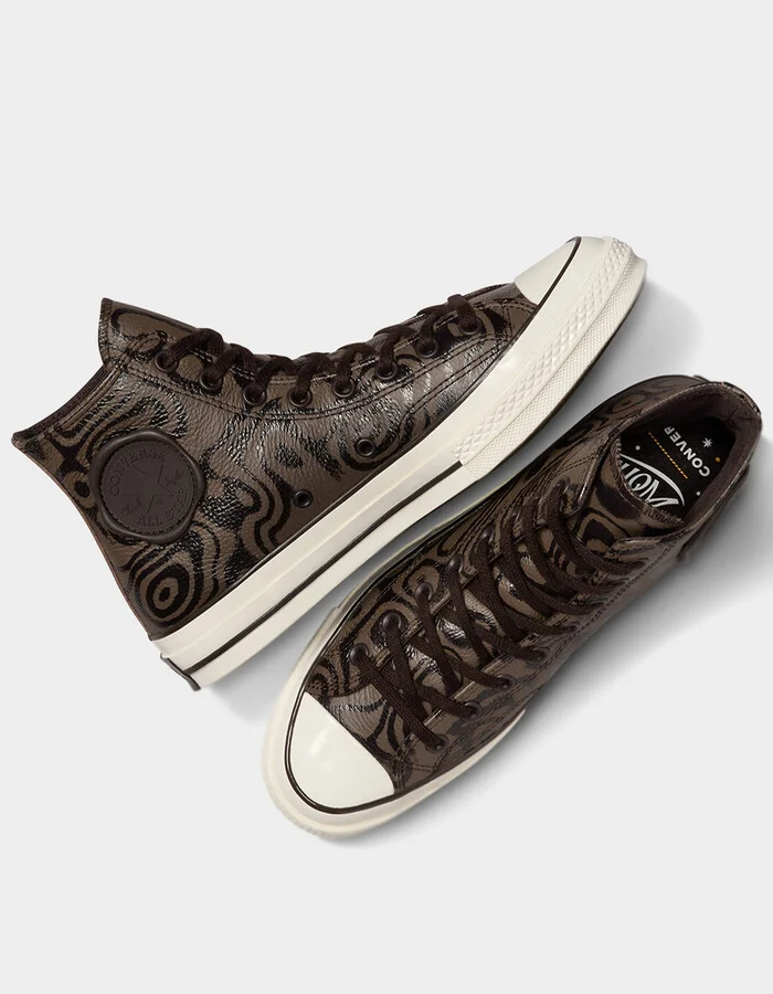 CONVERSE x Wonka Chuck 70 Chocolate Swirl High Top Shoes - Image 3