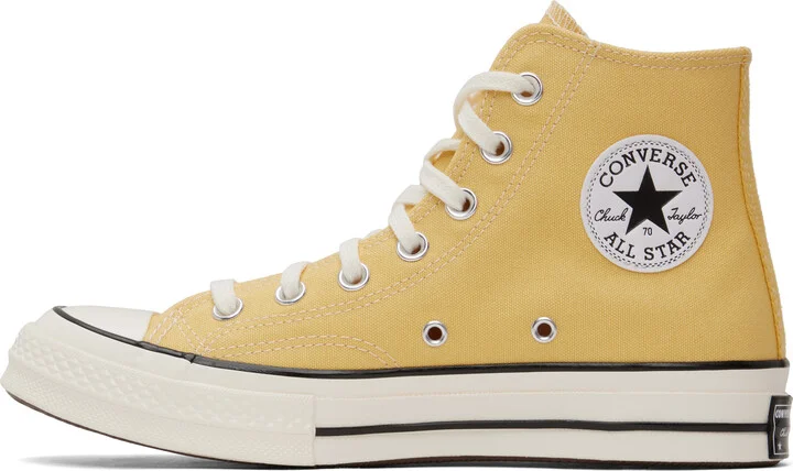 Converse Yellow Chuck 70 High Top Sneakers - Image 3