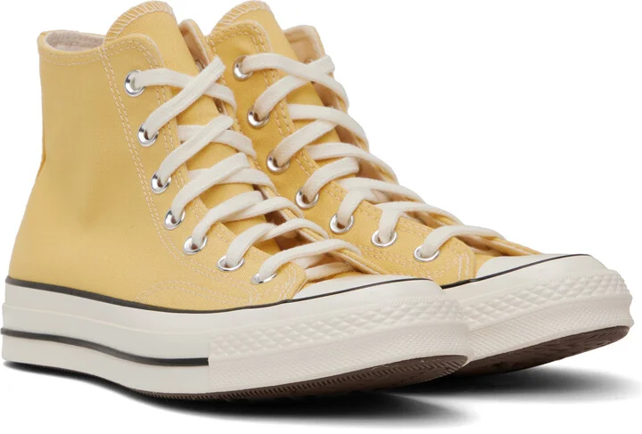 Converse Yellow Chuck 70 High Top Sneakers - Image 4