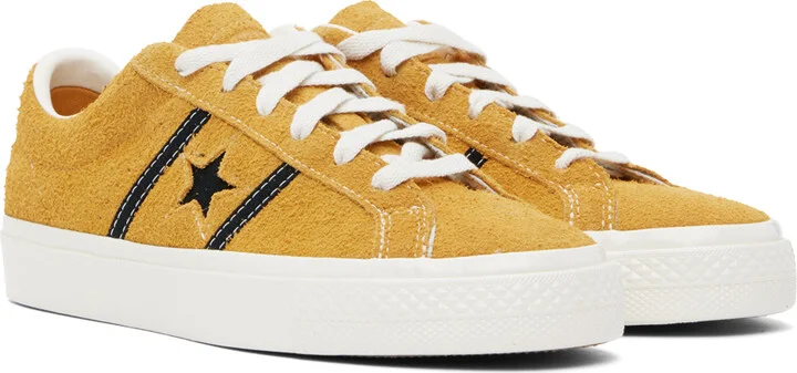 Converse Yellow One Star Academy Pro Suede Low Top Sneakers - Image 4