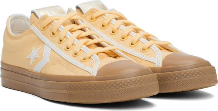 Converse Yellow Star Player 76 Tonal Low Top Sneakers - Image 4