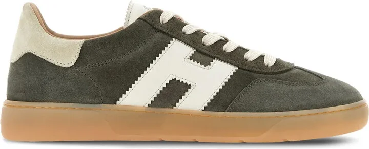 Cool leather lace-up sneakers