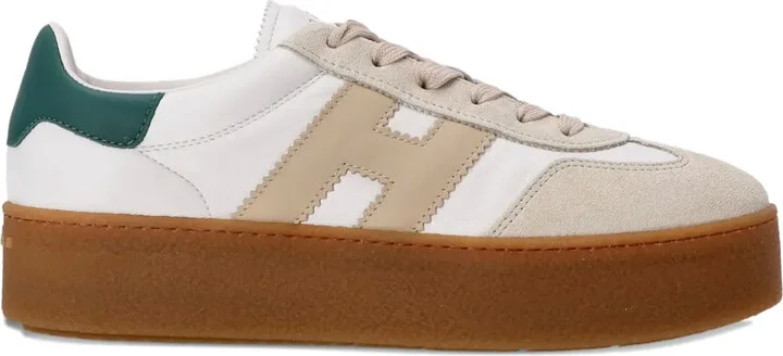 Cool platform leather low-top sneakers