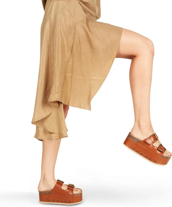 Cooper-Two Leather Platform Sandal-Brown - Image 2