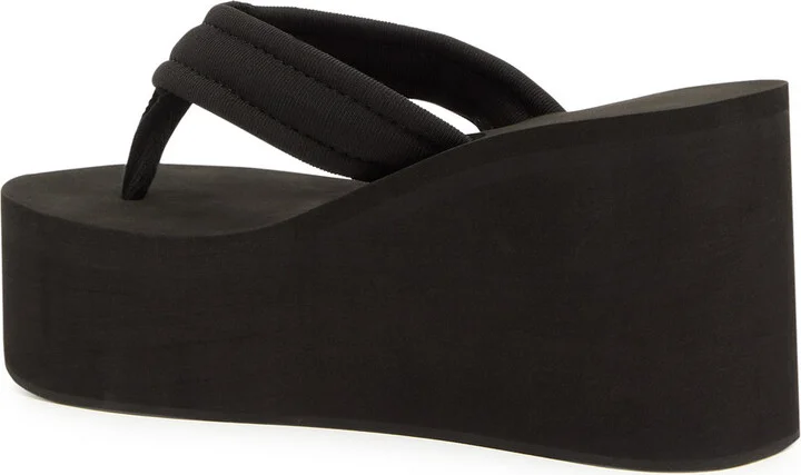 Coperni 90 Canvas Thong Wedge Sandals - Image 2