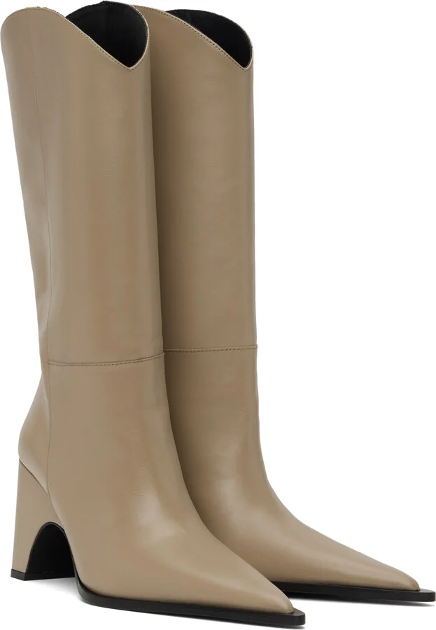 Coperni Beige Bridge Cowboy Boots - Image 4