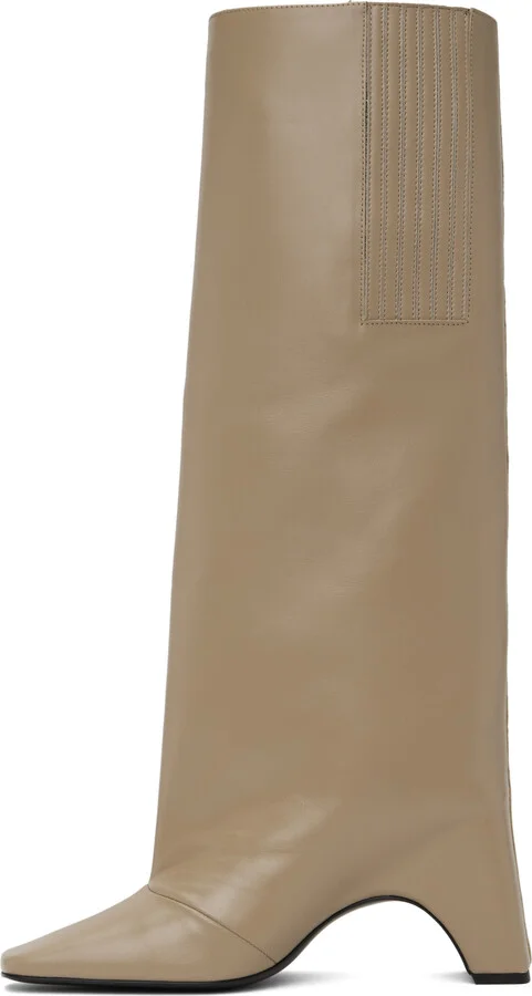 Coperni Beige Bridge Tall Boots - Image 3