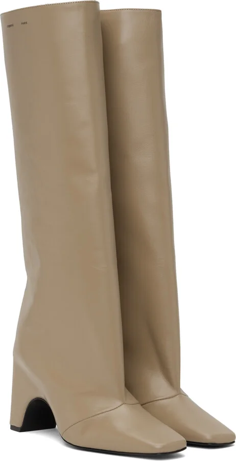 Coperni Beige Bridge Tall Boots - Image 4