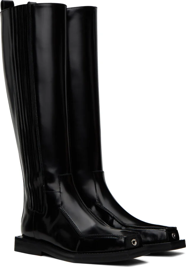 Coperni Black 3D Vector High Chelsea Boots - Image 4