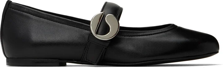 Coperni Black Belt Ballerina Flats