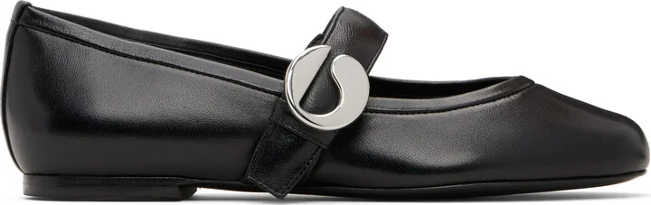 Coperni Black Belt Ballerina Flats