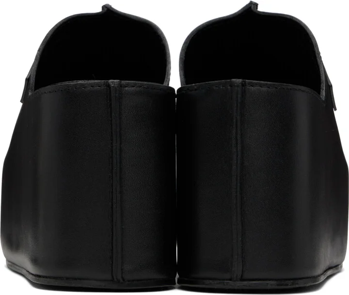 Coperni Black Branded Wedge Clogs - Image 2