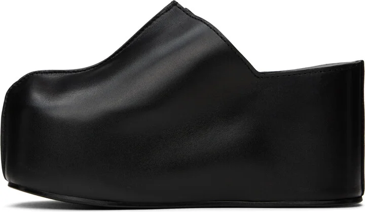 Coperni Black Branded Wedge Clogs - Image 3