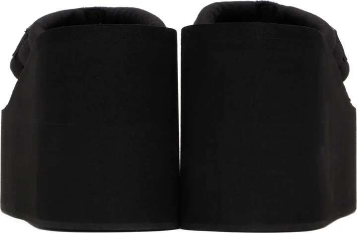 Coperni Black Branded Wedge Sandals - Image 2