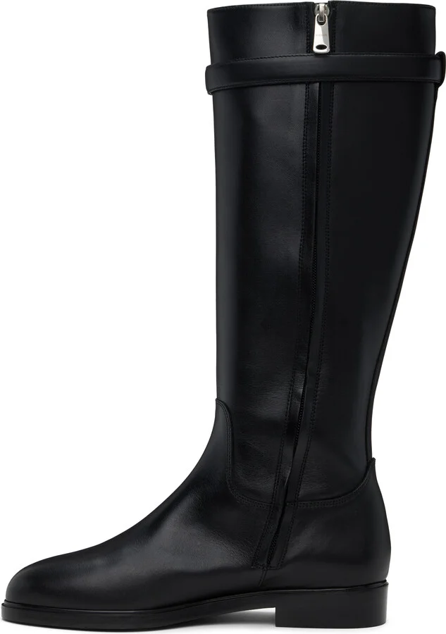 Coperni Black Cavalier Flat Tall Boots - Image 3