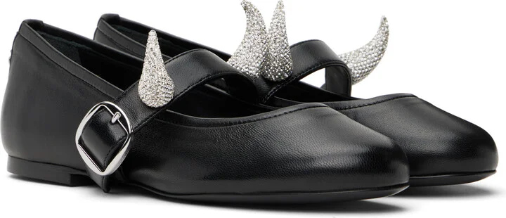 Coperni Black Disney Horn Ballerina Flats - Image 4