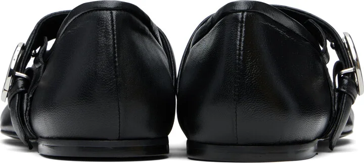 Coperni Black Five-Toe Ballerina Belt Loafers - Image 2