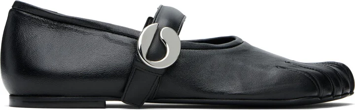 Coperni Black Five-Toe Ballerina Belt Loafers