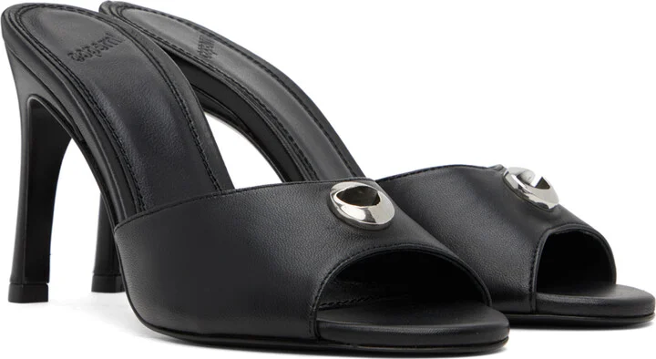 Coperni Black Logo Mules - Image 4