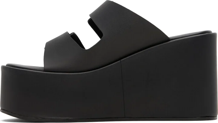 Coperni Black Patch Wedge Sandals - Image 3