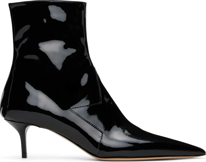 Coperni Black Patent Star Cut-Out Low Boots