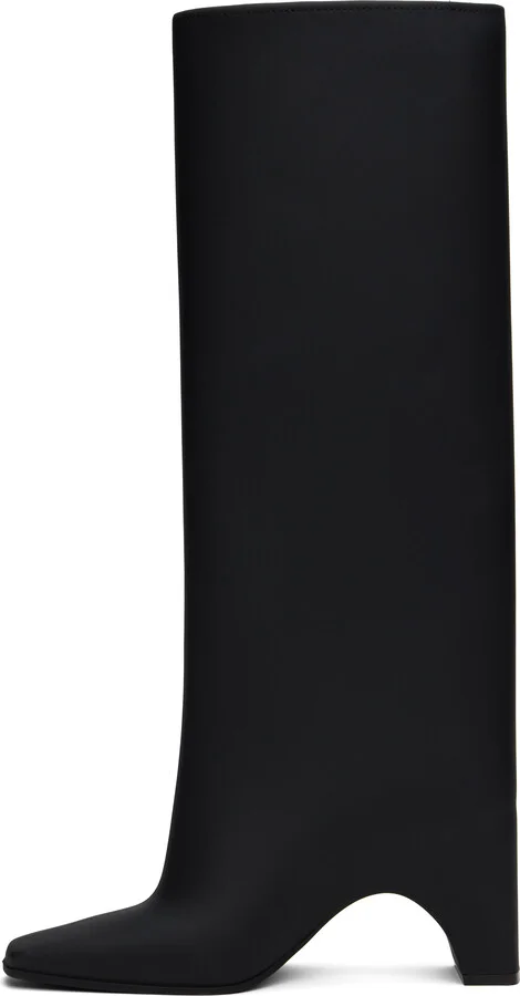 Coperni Black Rubber Bridge Tall Boots - Image 3