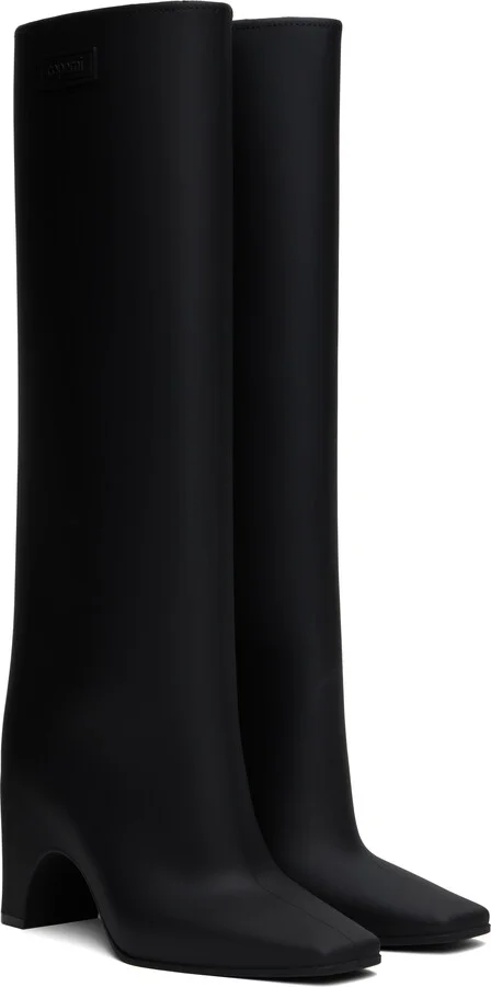 Coperni Black Rubber Bridge Tall Boots - Image 4