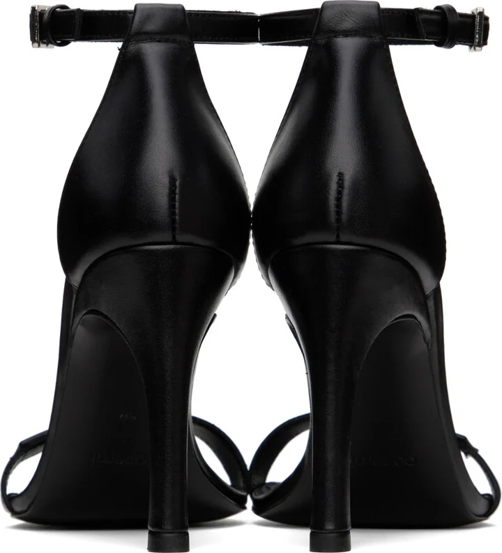 Coperni Black Skinny Strap Logo Heeled Sandals - Image 2