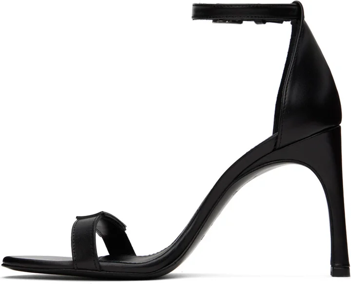 Coperni Black Skinny Strap Logo Heeled Sandals - Image 3