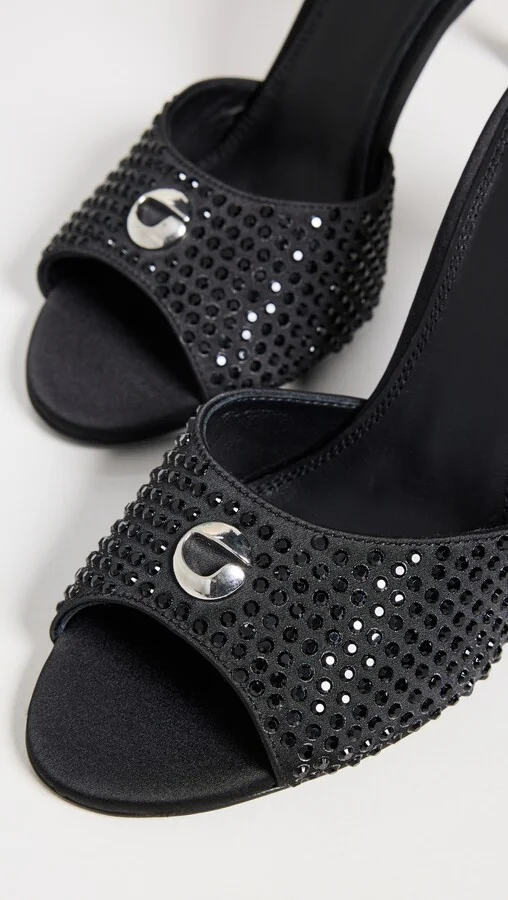 Coperni Crystal Embellished Logo Mules - Image 3