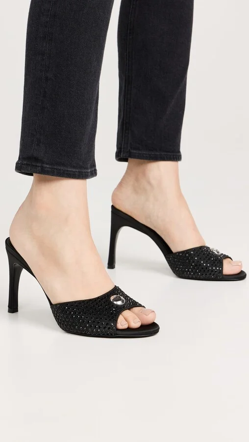 Coperni Crystal Embellished Logo Mules - Image 4