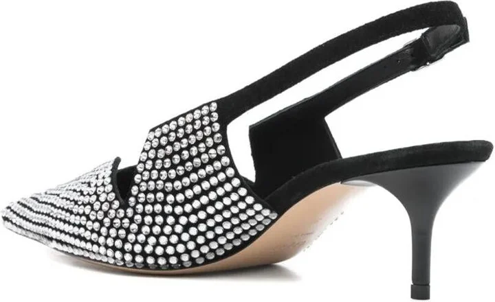Coperni Crystal Embellished Star Cut Out Low Stiletto Shoes - Image 2