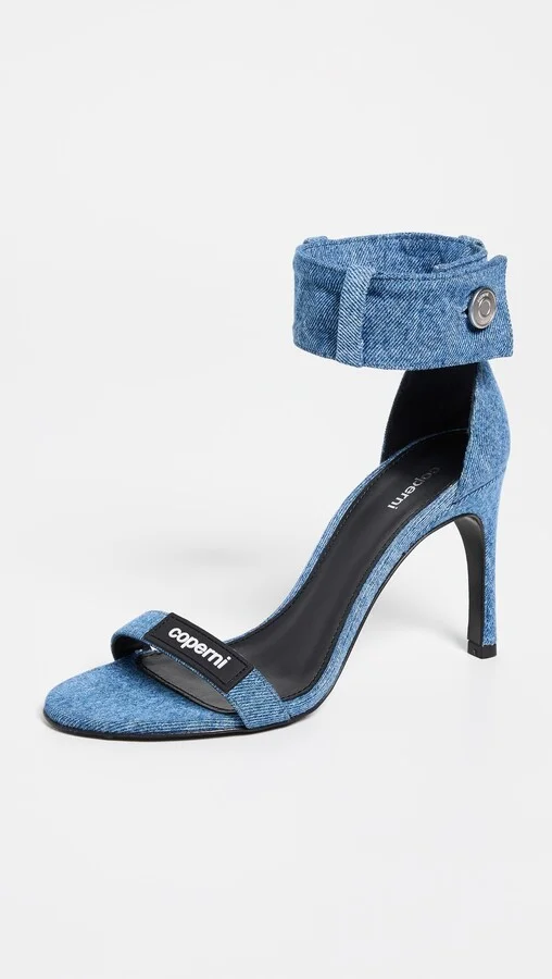 Coperni Denim Waistband Strap Logo Sandals - Image 2