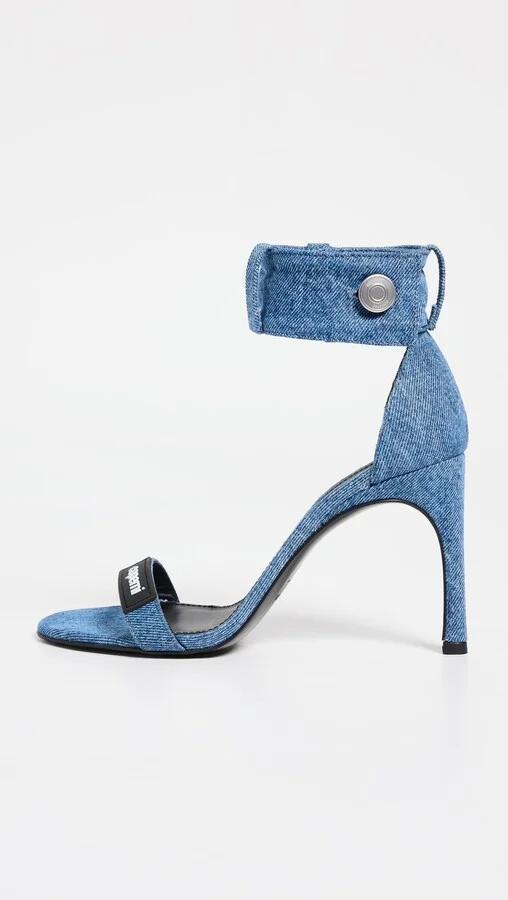 Coperni Denim Waistband Strap Logo Sandals - Image 3