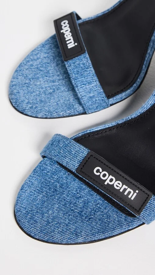 Coperni Denim Waistband Strap Logo Sandals - Image 5