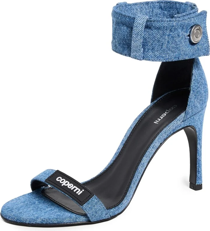 Coperni Denim Waistband Strap Logo Sandals