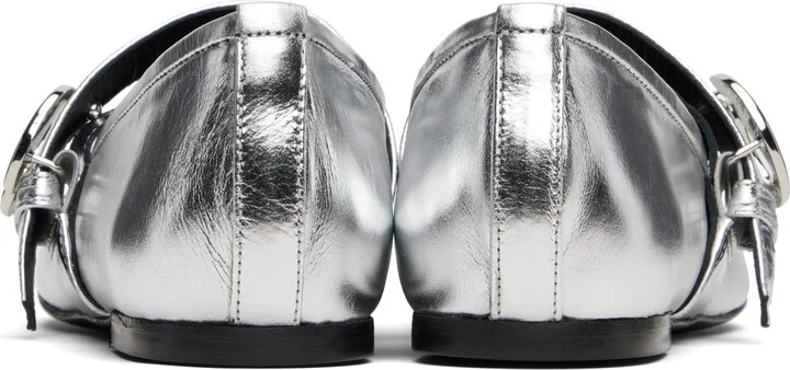 Coperni Silver Belt Ballerina Flats - Image 2