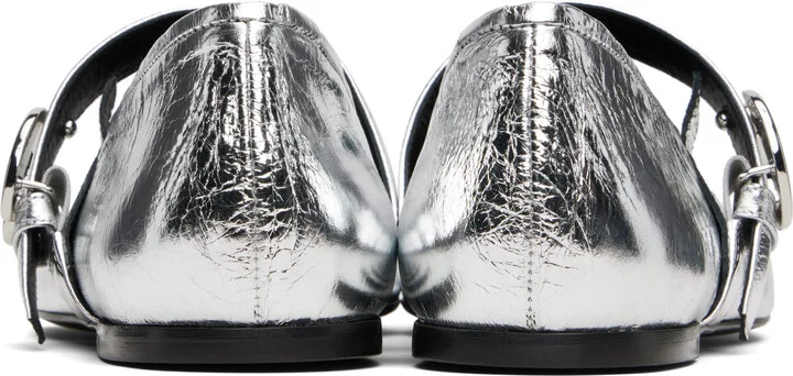 Coperni Silver Five-Toe Ballerina Belt Loafers - Image 2