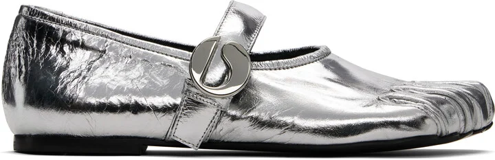 Coperni Silver Five-Toe Ballerina Belt Loafers