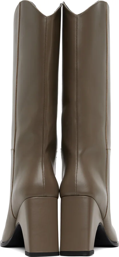 Coperni Taupe Cowboy Bridge Tall Boots - Image 2
