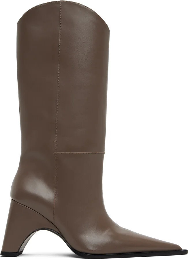 Coperni Taupe Cowboy Bridge Tall Boots