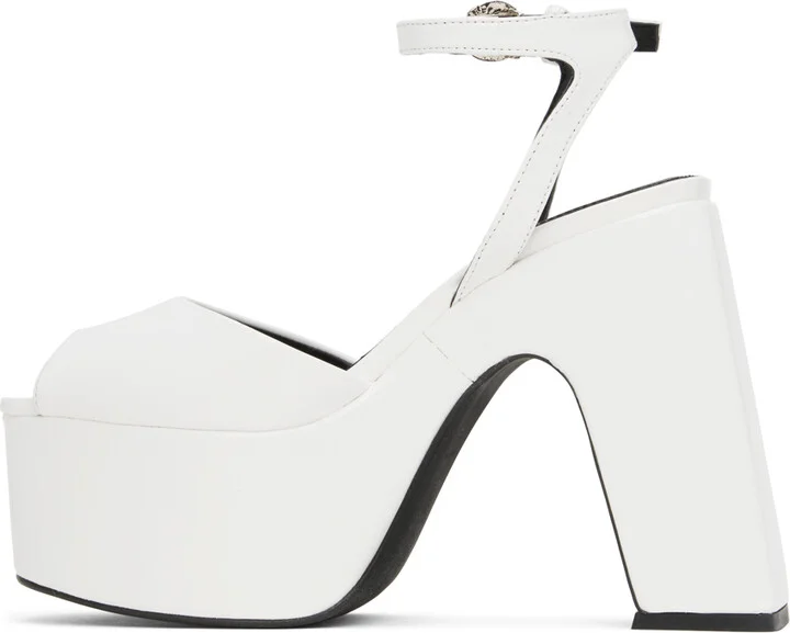 Coperni White Bridge Platform Sandals - Image 3