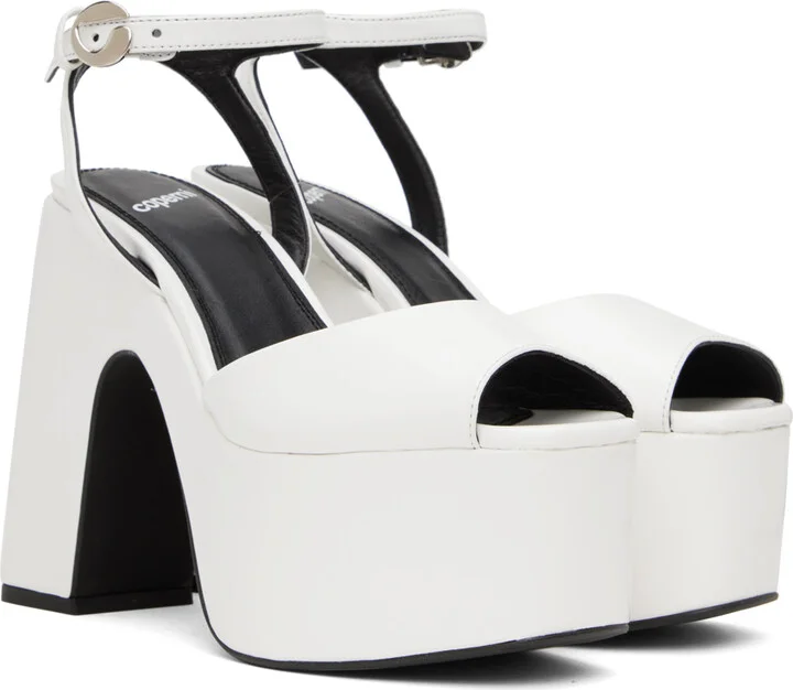 Coperni White Bridge Platform Sandals - Image 4