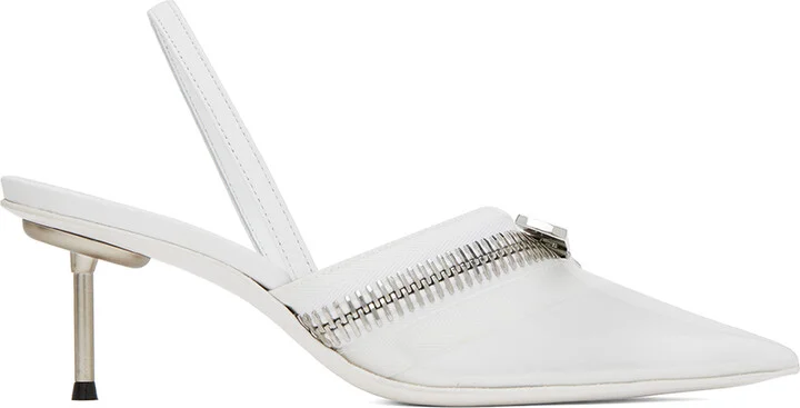 Coperni White Clear Zip Heels