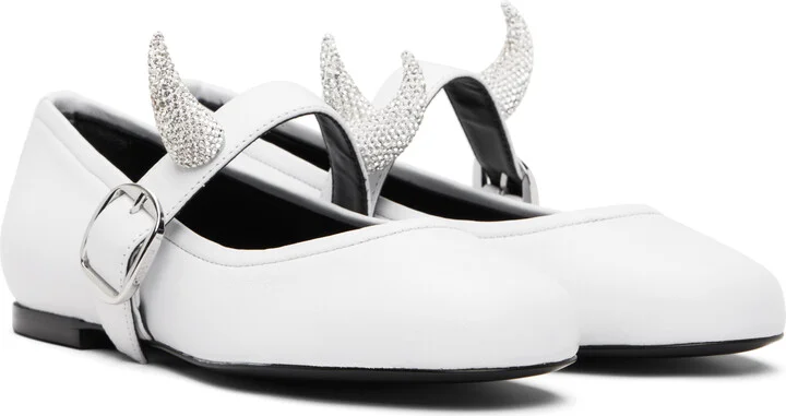 Coperni White Disney Horn Ballerina Flats - Image 4